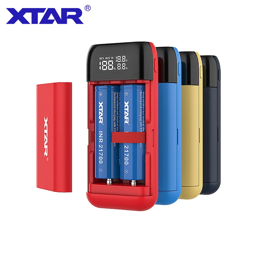 XTAR Мощность банк Зарядное устройство PB2S QC3.0 Тип-C вход новейший микро-usb адаптер USB Зарядное устройство 18700 20700 21700 18650 Батарея ЖК-дисплей быстрое зарядное устройство