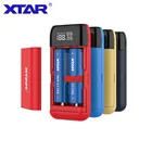 Зарядное устройство Xtar, модель PB2S, разъем USB-С, стандарт QC 3.0, с ЖК-дисплеем, быстрая зарядка для аккумуляторов 18700, 20700, 21700, 18650
