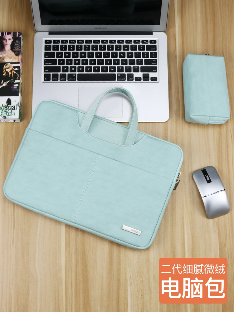 Laptop Bag for Ultrabook Handbag Laptop Men's Brief Case Fresh Literature and Art Fashion Business 14-Inch Computer Bag