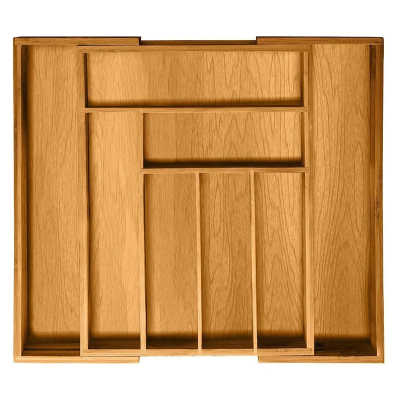 Выдвижной ящик органайзер из натурального бамбука столовое серебро кухонная