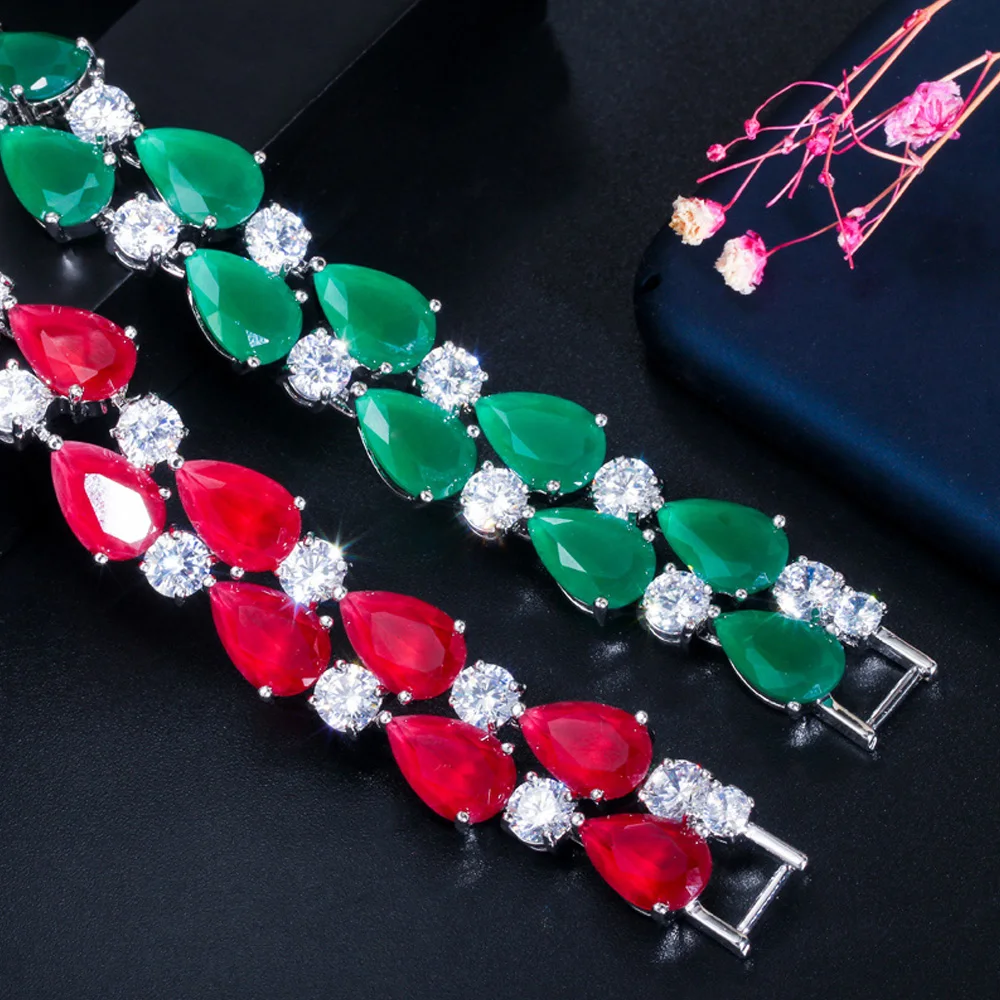 ThreeGraces очаровательный серебряный цвет изумрудно зеленый кубический цирконий