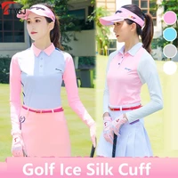women golf sunscreen sleeves summer anti uv clothing for outdoor activity ladies shawl cuff gloves golf shawl sleeves ice silk