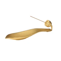 all copper ornaments golden lotus incense holder joss stick burner incense holder lotus bedroom and household gift