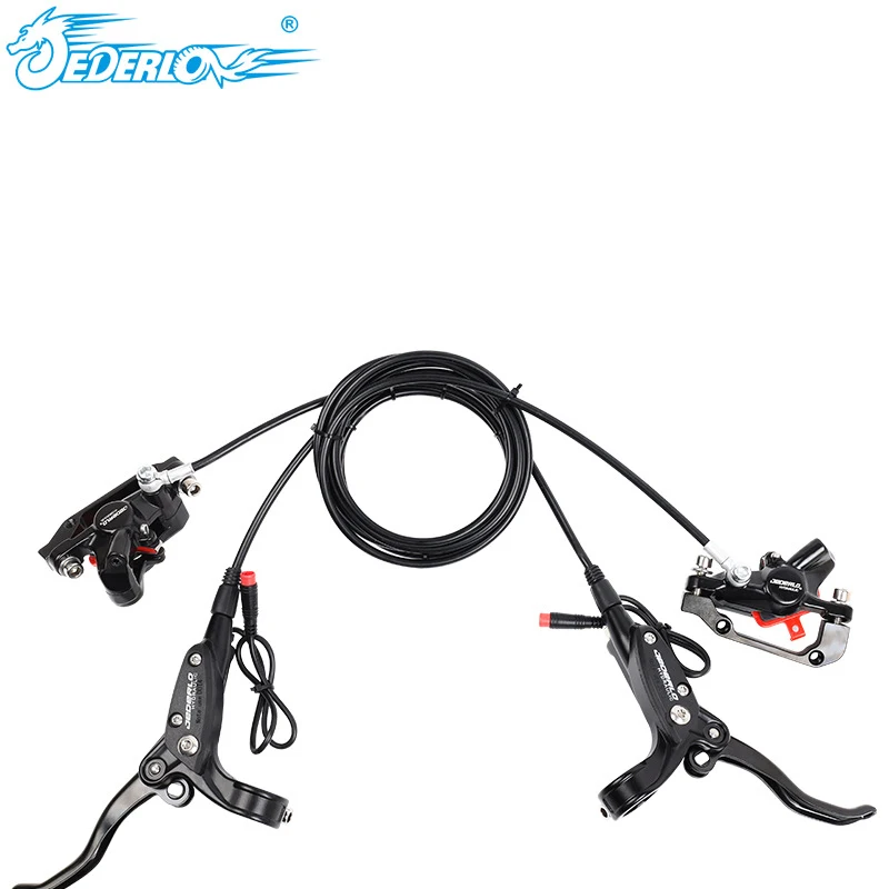 E-Bike MTB Hydraulic Disc brake Set Aluminum Alloy Electric bike scooter Power Control Shifter cut power off Bicycle Brakes