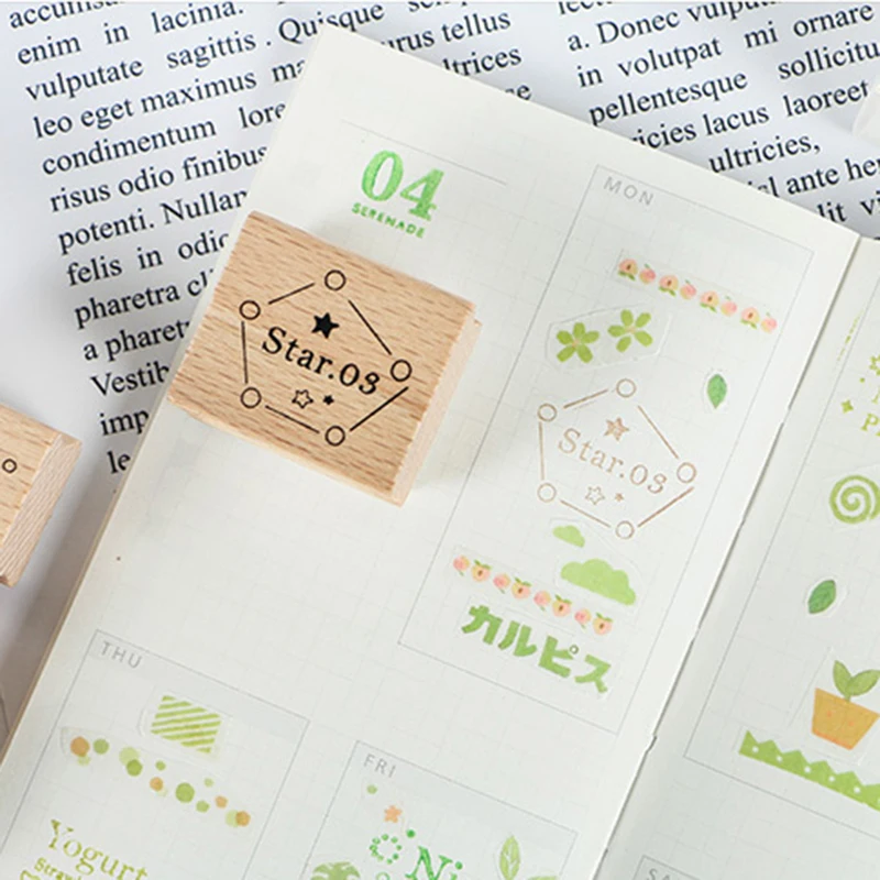 11pcs/set Vintage star sky english stamp DIY wooden rubber stamps for scrapbooking stationery scrapbooking standard stamp