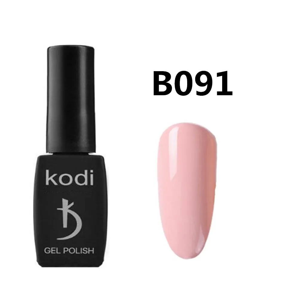 B091 Kodi Salon телесного цвета светодиодный Гель-лак для ногтей 12 мл Профессиональный стойкий УФ Гель-лак для ногтей сухой со светодиодной лампой - Цвет: B091