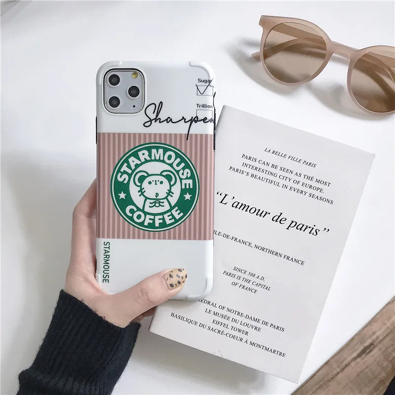 Милый чехол для телефона с рисунком кофе iPhone 11 Pro XS Max XR X 7 8 Plus противоударный