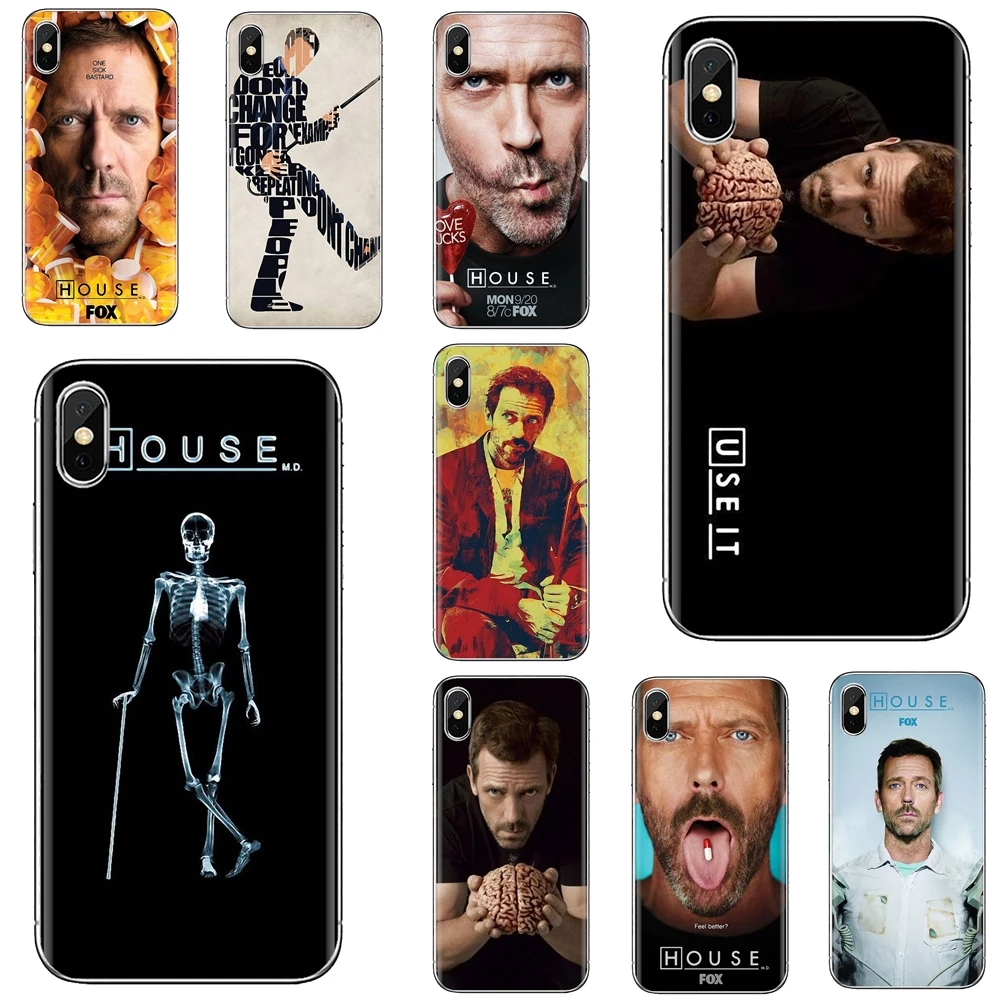 Мягкий телефонный чехол Обложка Чехол Доктор Хаус Gregory Hugh мозга таблетки для Samsung