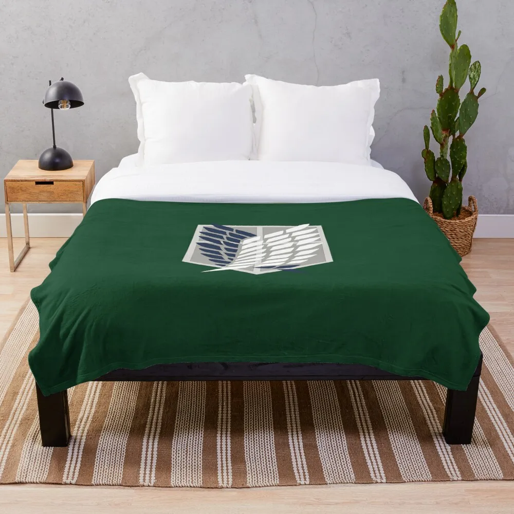 

Одеяло «атака на Титаны» Скауты, плюшевое бархатное теплое украшение для кровати, домашнее диванное одеяло, подарки для взрослых, детей, мал...