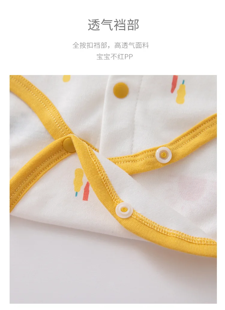 

Baby Long Sleeve Boneless Triangle Rompers Suit Newborn Baby Climbing Suit Soft Cotton Children Clothing Print Four Seasons