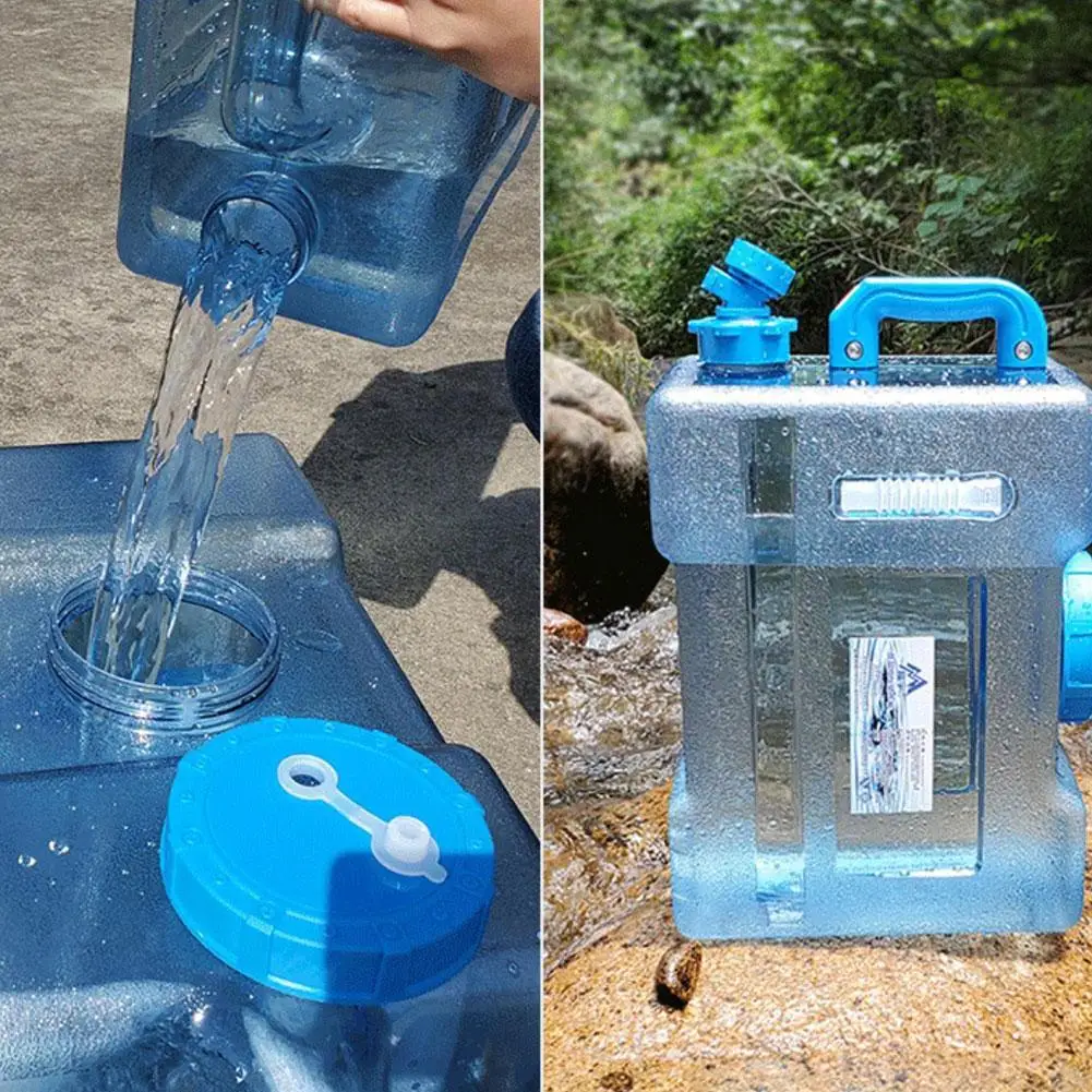 

6/8/13L Capacity Outdoor Water Bucket Portable Driving Water Tank Container with Faucet for Driving Camping Picnic Hiking