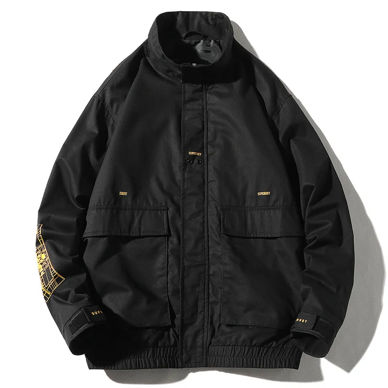 Куртка BOLUBAO Мужская однотонная модная повседневная верхняя одежда с большими