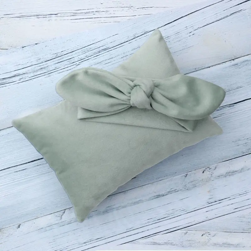 

2Pcs/Set Newborn Photography Prop Infant Headband +Pillow Set Photo 40JC