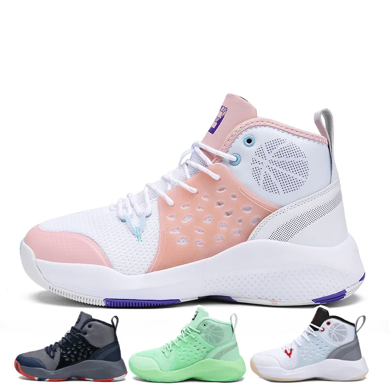 

Men's Basketball Shoes Breathable Basket Sneakers Non-Slip Unisex Sports Shoes Gym Training Athletic Basketball Sneakers Women