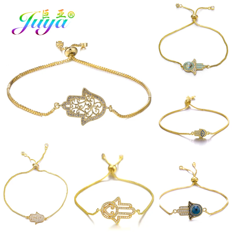 Женские и мужские Регулируемые цепочки Juya браслеты из розового золота с цепочкой