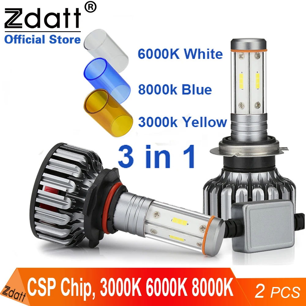 Zdatt светодиодный огни автомобиля H7 H4 LED bulb Canbus H11 led лампа для авто 12000Lm 100 Вт H8 9005 HB3