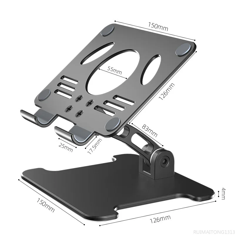 

Aluminum Desktop Tablet Stand Dual Axis Design Height/Angle Adjustable Smartphone Holder Tablets Drawing Stand for IPhone IPad
