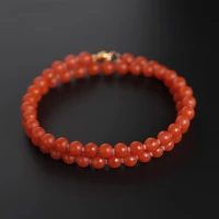 daimi gemstones persimmon south red agate beaded necklace female natural gift for mother