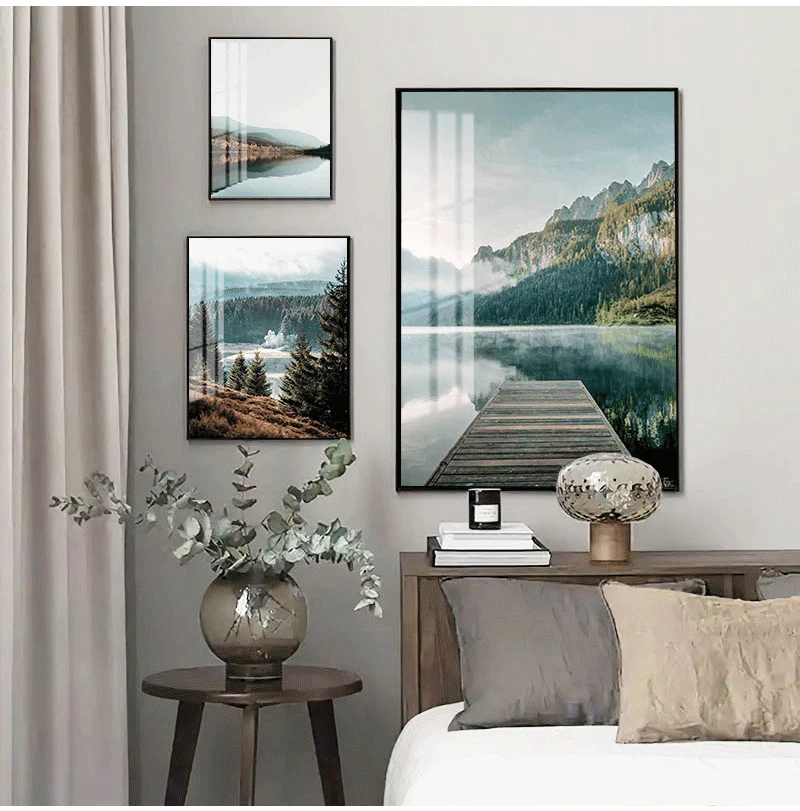 

Wall Art Canvas Scandinavian Nature Landscape Living Room Nordic Painting Decorative Picture Bedroom Modular Home Decoration