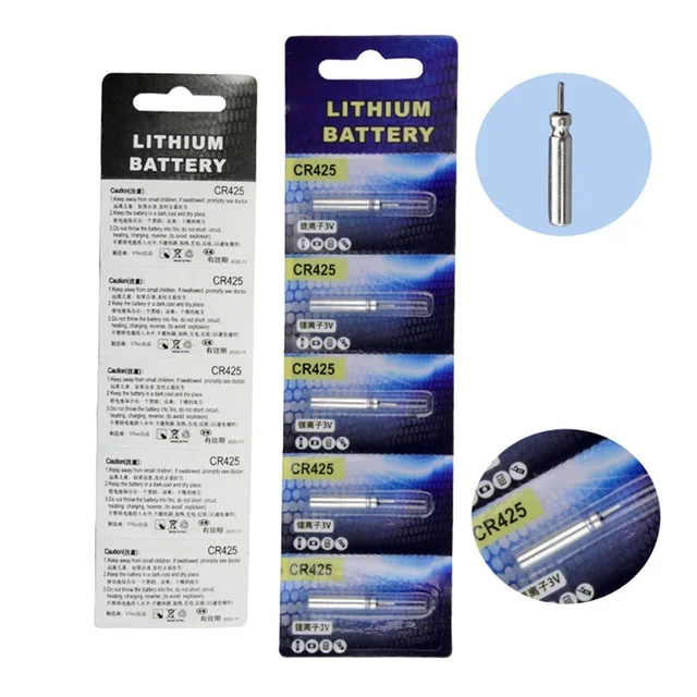5 pcs/lot Battery CR425 USB For Electronic Fishing Float Batteries Night Fishing Accessories Tackles 1