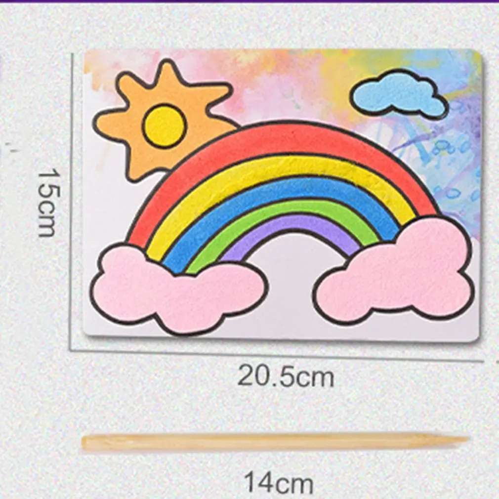 Детская ручная работа DIY картина от царапин|Мягкие игрушки животные| |