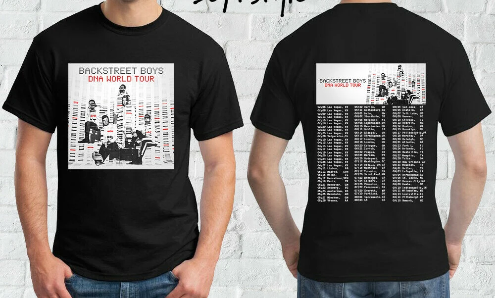 

BACKSTREET BOYS T Shirt DNA WORLD CONCERT TOUR 2020 T-Shirt Size S-3XL Tee Shirt Mens 2018 New Top Tee Printing Plus Size