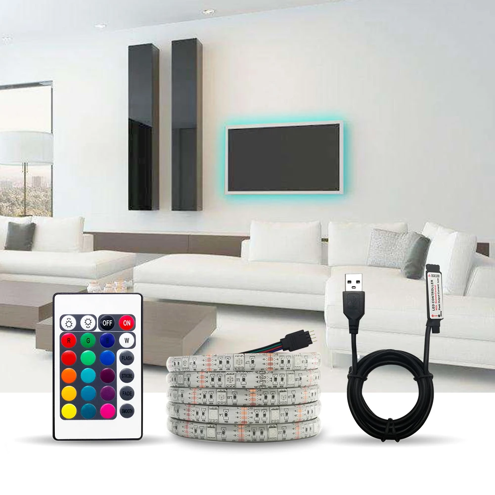Светодиодная лента светильник RGB ing Tape наборы Водонепроницаемая подсветка ТВ