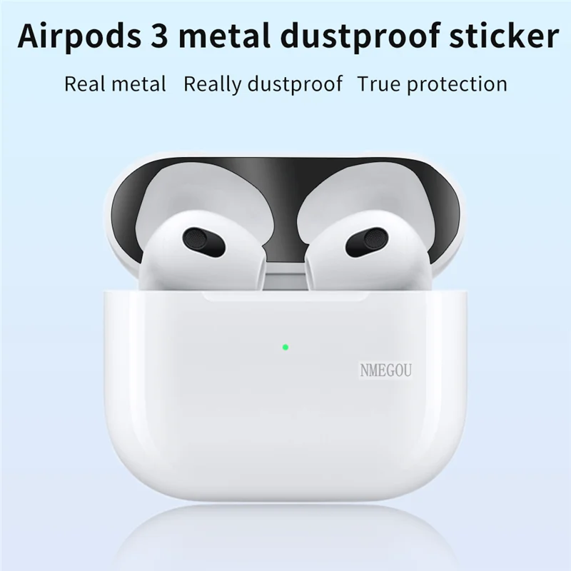Metal Dustproof Earphone Case for Airpods 3 2 1 Air Pods Pro Airpods3 2021 3rd Generation Charging Box Cover Sticker Accessories |