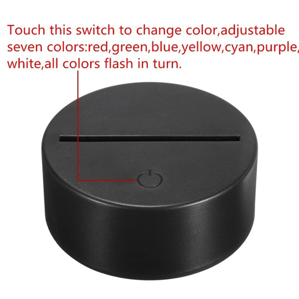 3D светодиодный ночник в форме совы сменный Настольный светильник 7 цветов