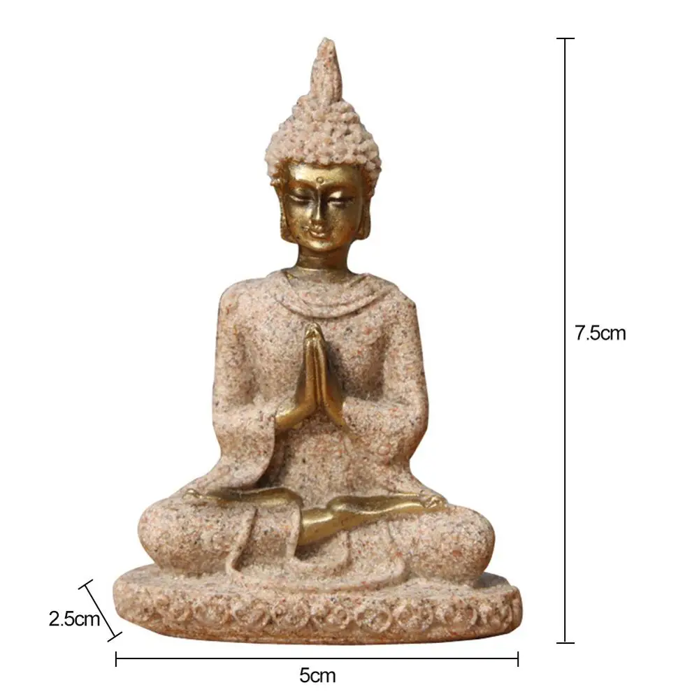 [HHT] песчаник ремесла скульптура сидя статуя Будды для медитации слон Ганеша