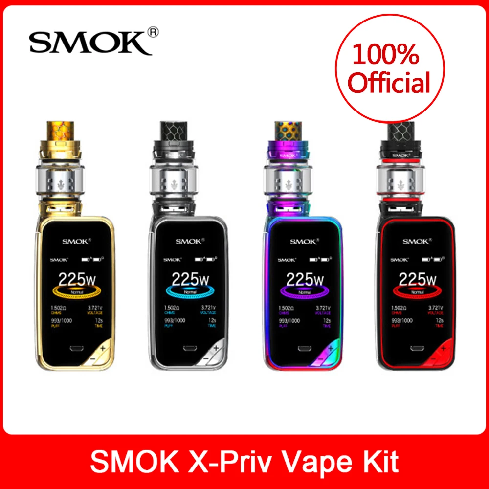 Оригинальный SMOK X Priv комплект 225 Вт с V12 Prince Tank 8 мл + катушки вейп электронной