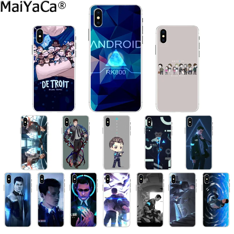 MaiYaCa Detroit Believe RK800 Connor высококачественный чехол для телефона iPhone 8 7 6 6S Plus 5 5S SE XR X XS