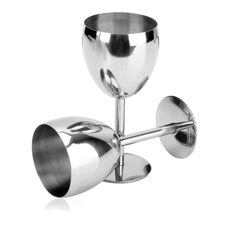 

Бокалы для красного вина из нержавеющей стали, 180 мл, 2 шт.