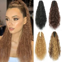 22 inch claw clip ponytail hair extension long curly synthetic ponytail extension hair women pony tail hair hairpiece