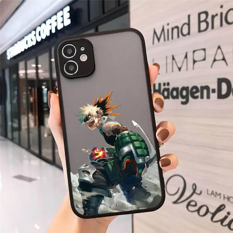 

Bakugou Todoroki My hero academia Phone Cases Matte Transparent for iPhone 7 8 11 12 s mini pro X XS XR MAX Plus cover funda