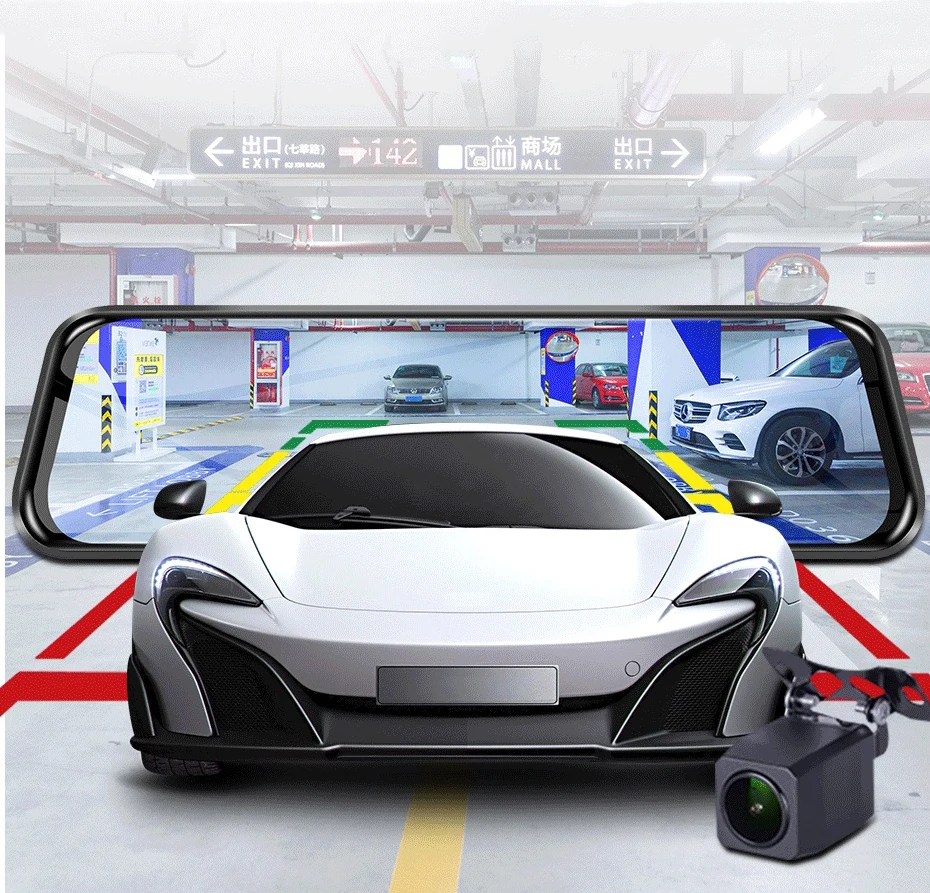 Bluavido 4G Android 11,6" Сенсорное автомобильное зеркало видео видеорегистратор gps навигатор ADAS FHD 1080P двойная камера зеркало заднего вида DVR рекордер