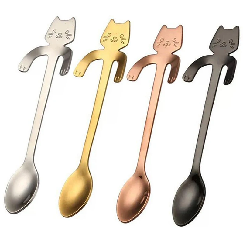 Кофейные ложки из нержавеющей стали 2 шт. многоразовые Металлические Мини-ложки