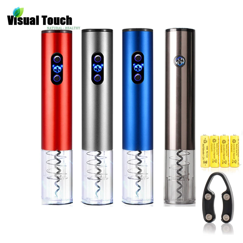 

Visual Touch Wine Automatic Bottle Opener Portable Bottle Open Household Foil Cutter Electric Wine Opener Kichen Accessories