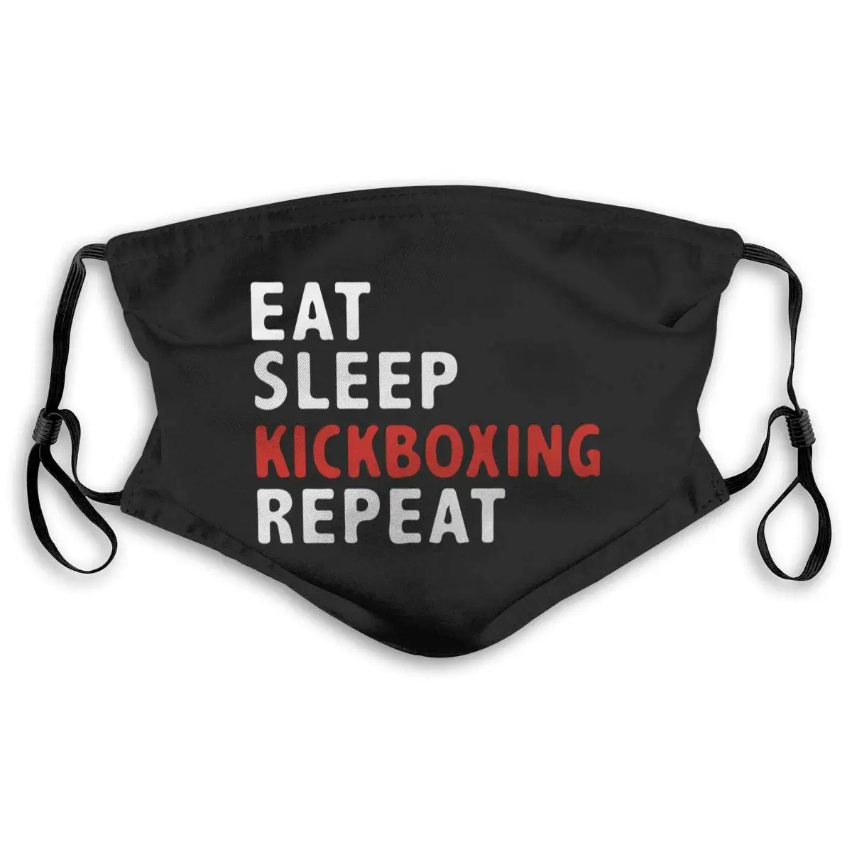 

Маска с активированным угольным фильтром Eat Sleep Kickboxing с фильтрами PM2.5 5 слоев защиты для мужчин и женщин
