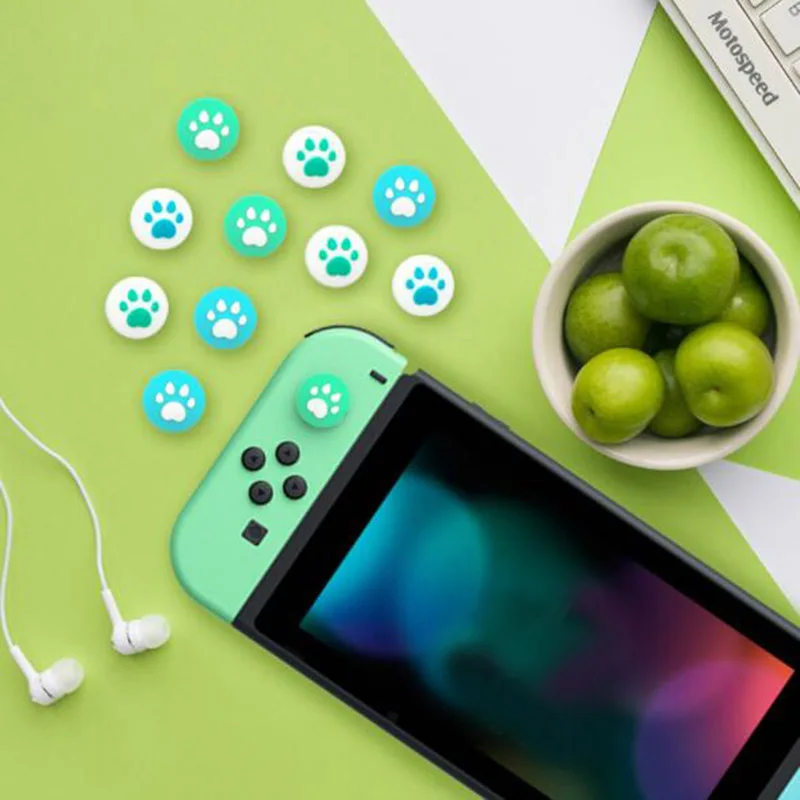Lovely Cat Paw Thumb Stick Grip Cap Joystick Cover For Nintendo Switch Lite Nintend NS Joy-Con Controller joypad Thumbstick Case |
