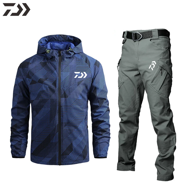 

Fishing Suit Set Daiwa Men's Thin Anti-Sweat Breathable Quick Dry Shimanos Fishing Clothes Sun Protection Outdoor Sport Clothing