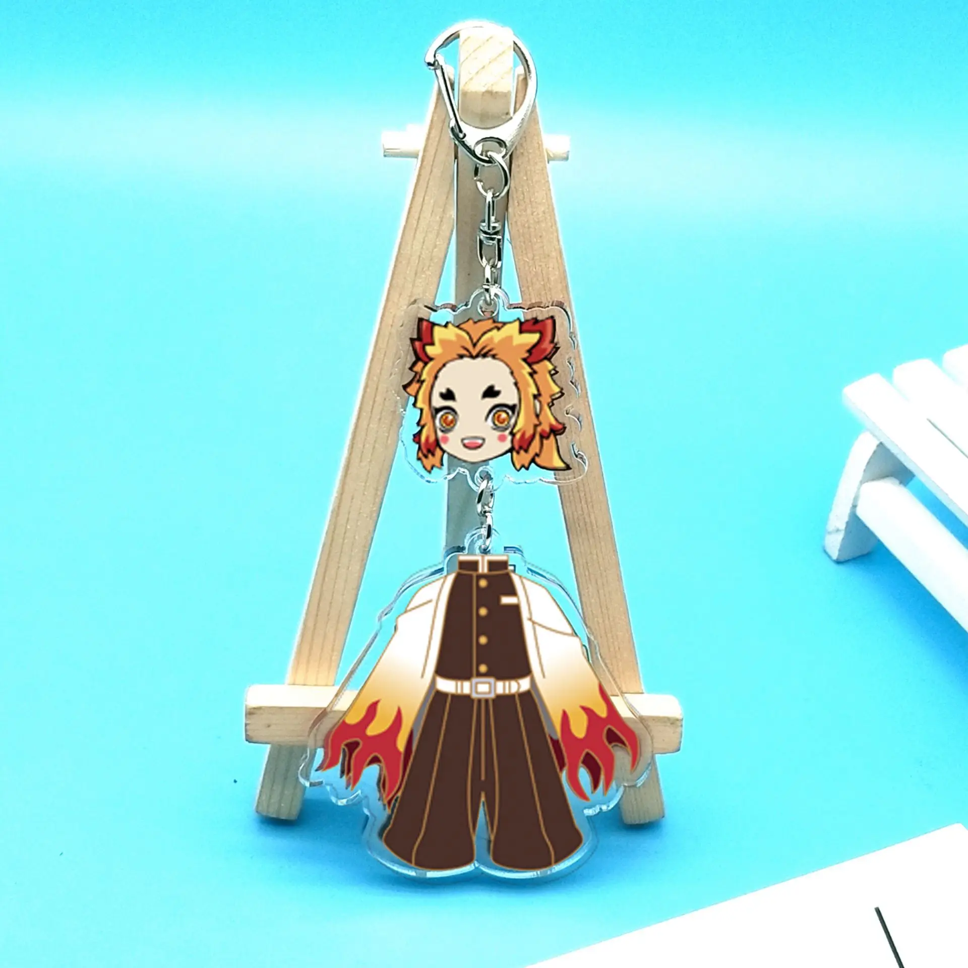 Демон убийца акриловый брелок призрак пожаротушения кулон двери древесного угля