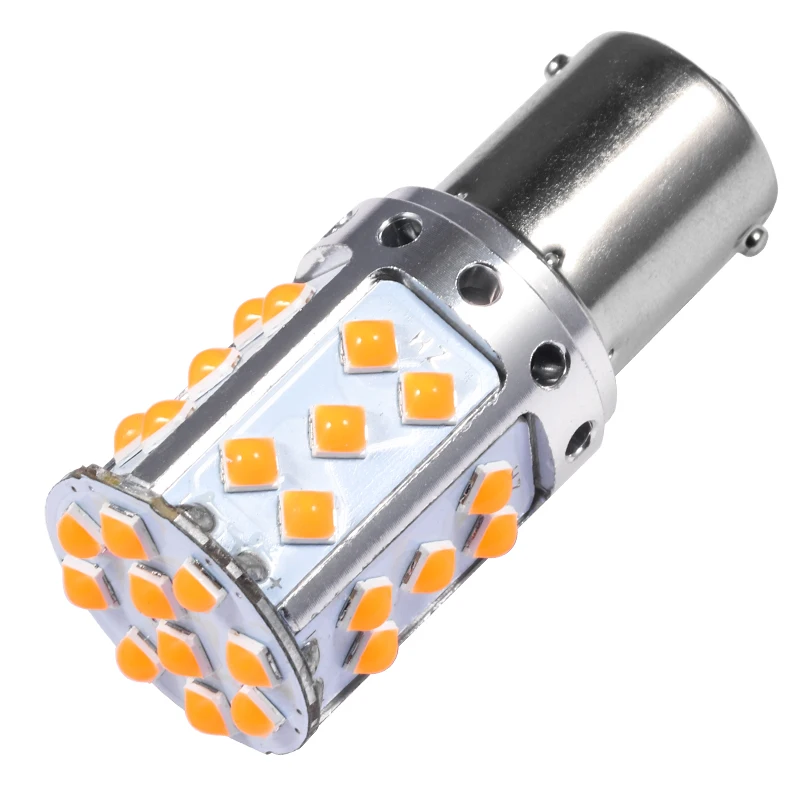 Светодиодная лампа T20 7440 WY21W 2 шт. 1156 BAU15S PY21W BA15S P21W оранжевая янтарная 6000 К