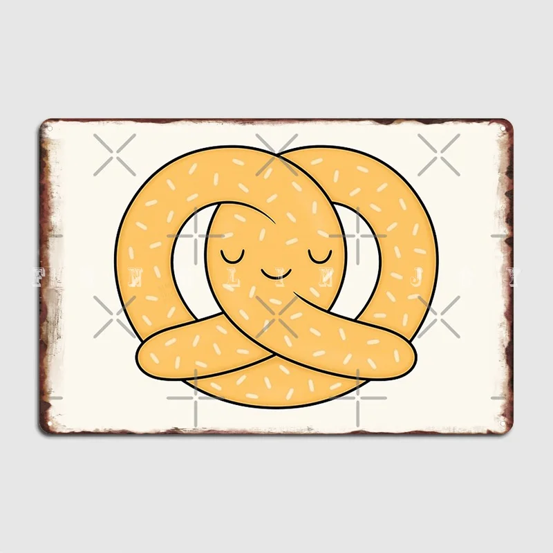 

Happy Pretzel металлический плакат настенный паб вечерние НКА Ретро роспись оловянный плакат