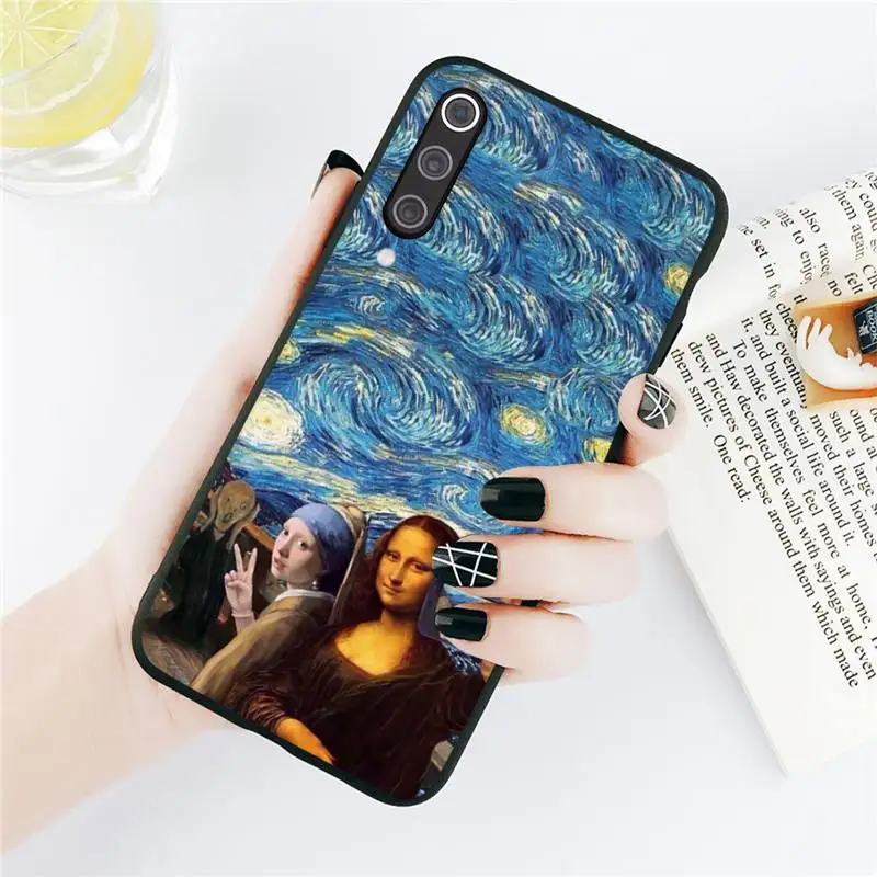 

van gogh Starry sky art design pattern Phone Case For Xiaomi Redmi note 7 8 9 t k30 max3 9 s 10 pro lite Luxury brand shell