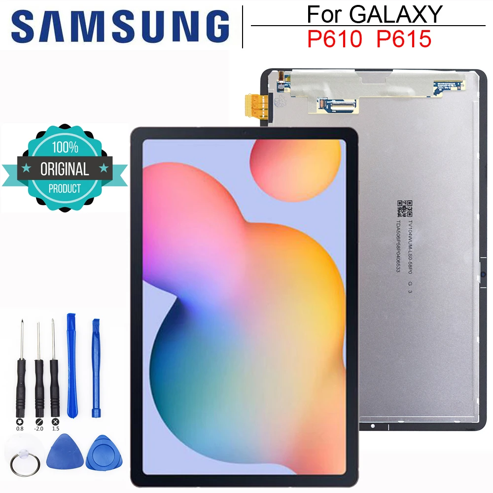 Оригинальный чехол для Samsung Galaxy Tab S6 Lite 10 4 P610 P615 P615N P617 ЖК экран дисплей сенсорный