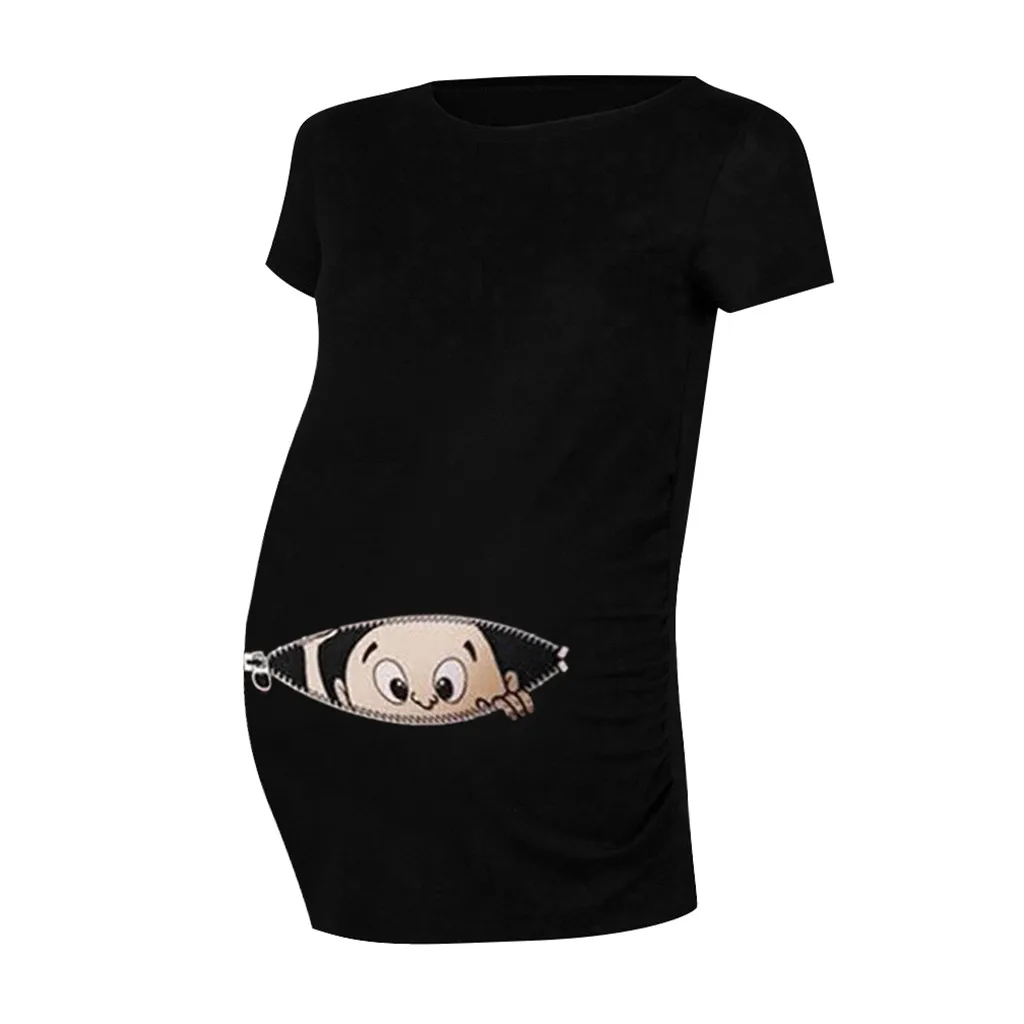

Cartoon Print Tops Pregnancy T Shirt Breastfeeding Clothes Maternity Tshirt Pregnant Women Maternity Clothes Short Sleeve