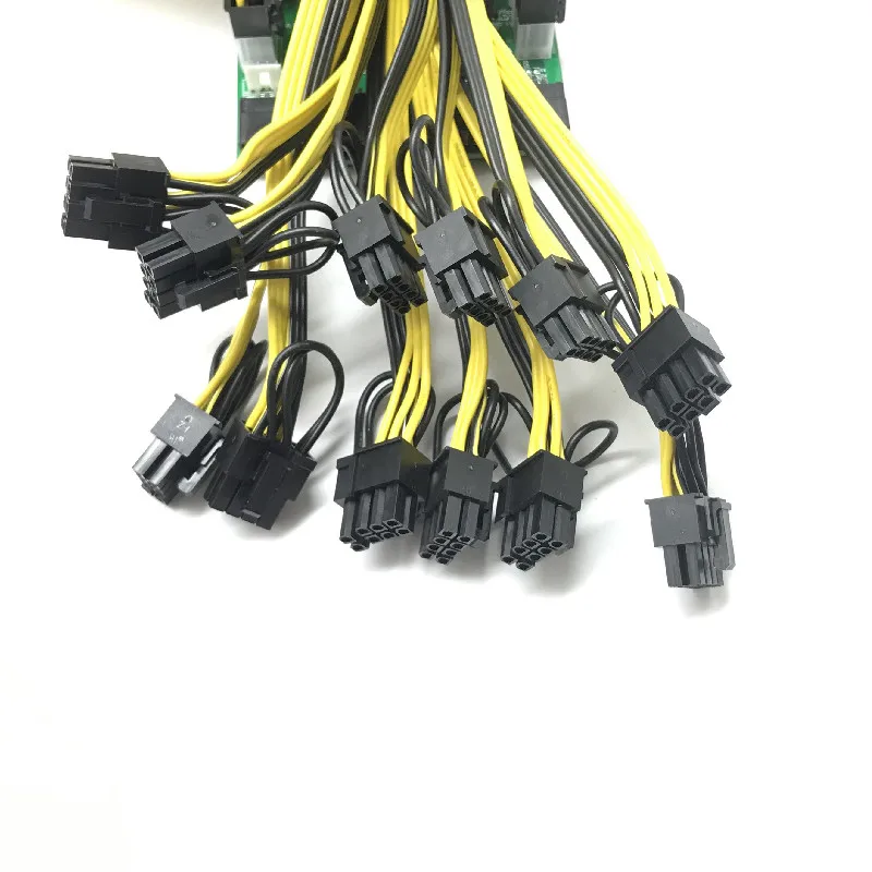 New 12pcs 6Pin To 8Pin 12V 18AWG for HP DELL 750W--- 1600W DPS-1200FB A/DPS-1200FB-1/DPS-1200SB A APSU Server Power BTC ETH |