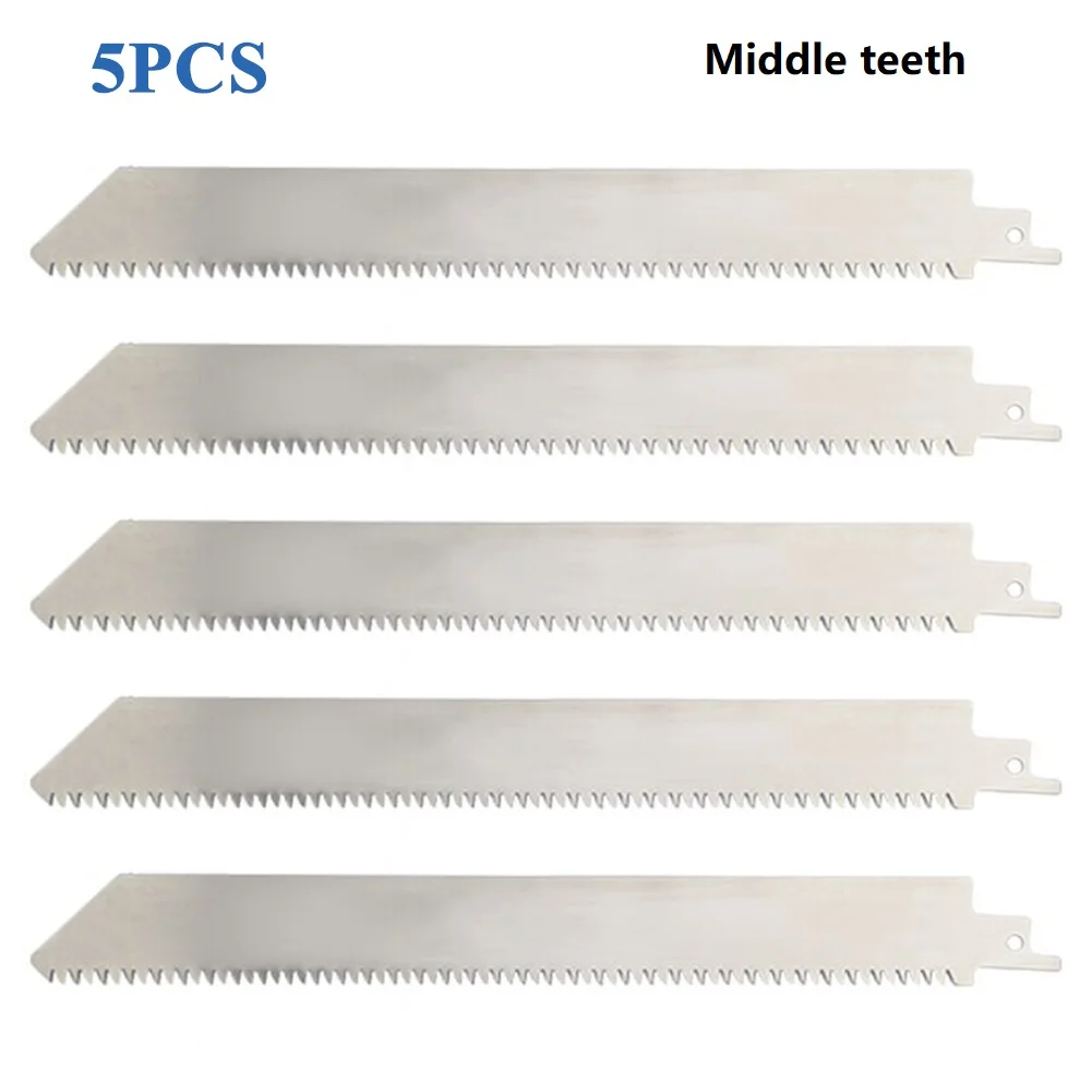

5 Pcs Reciprocating Saw Blades Stainless Steel Frozen Meat Accessories