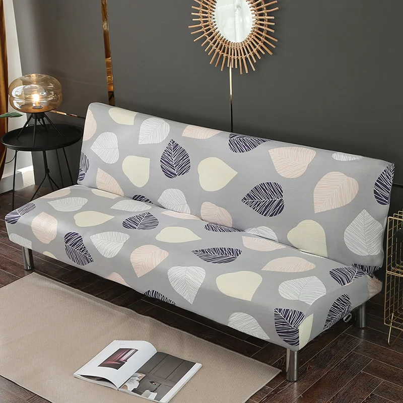 Universal Size Sofa Bed Cover Armless Elastic Couch Covers Folding Seat Slipcover Washable Stretch Covers Cheap Home Hotel - Цвет: 08